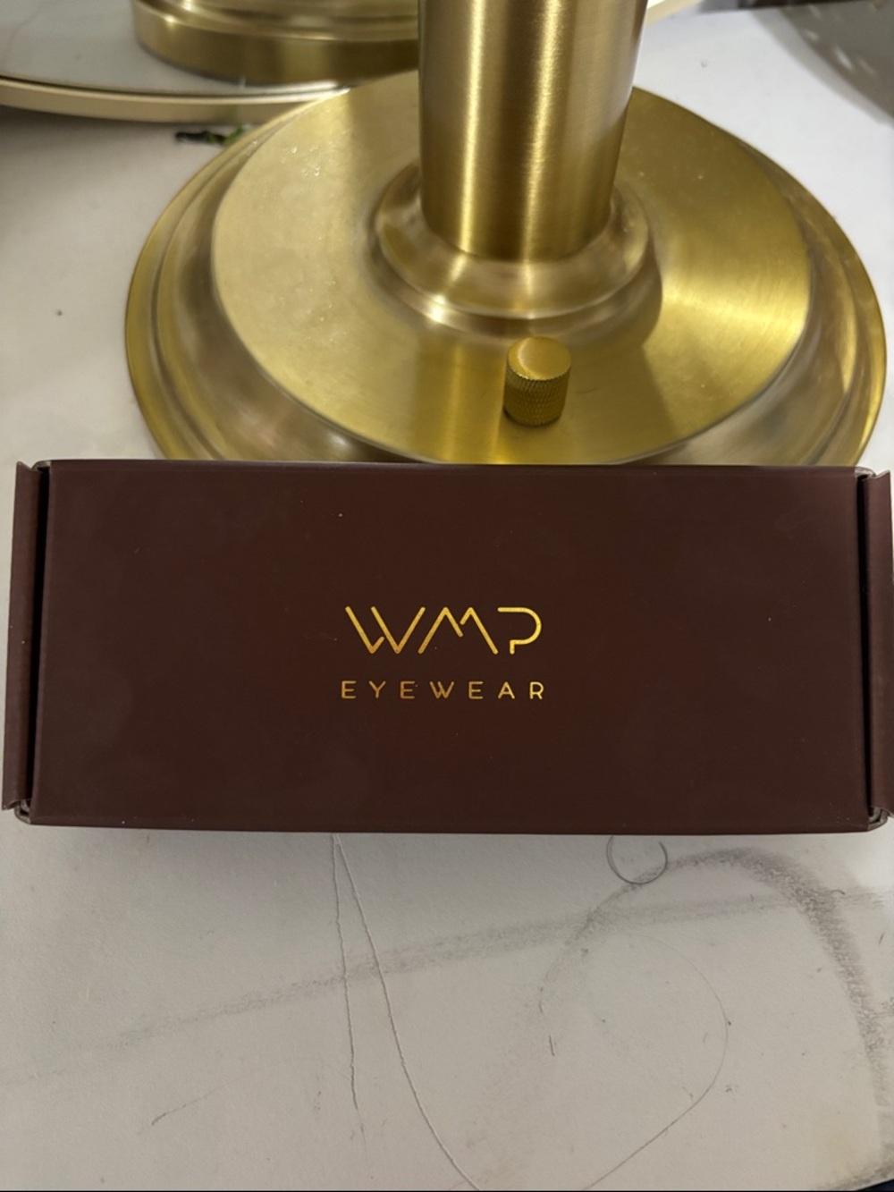 WMP Eyewear Men's Glasses Case with Brown Exterior